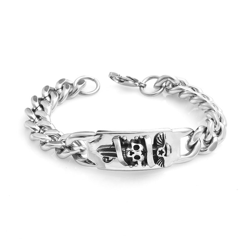 Pirates of the Caribbean skull dagger stainless steel bracelet - MERGE.DAY.1.FREESTYLE