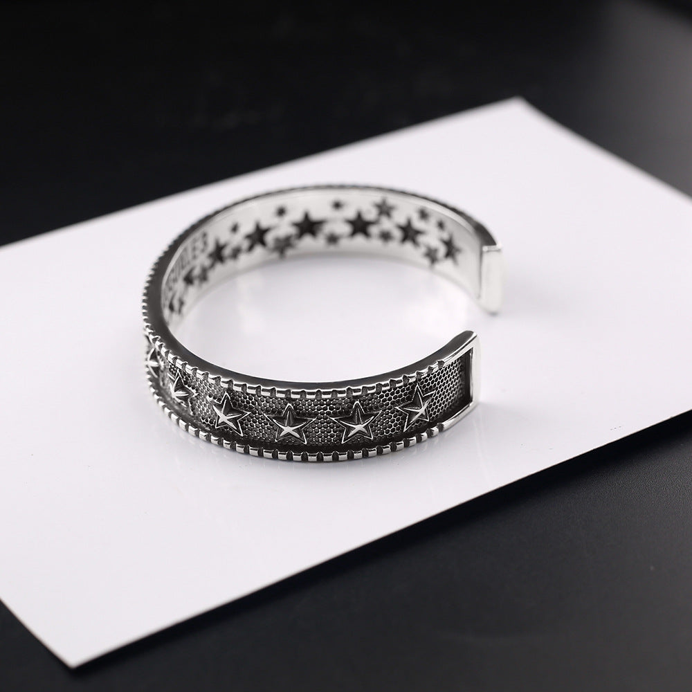 Retro five-pointed star open bracelet - MERGE.DAY.1.FREESTYLE