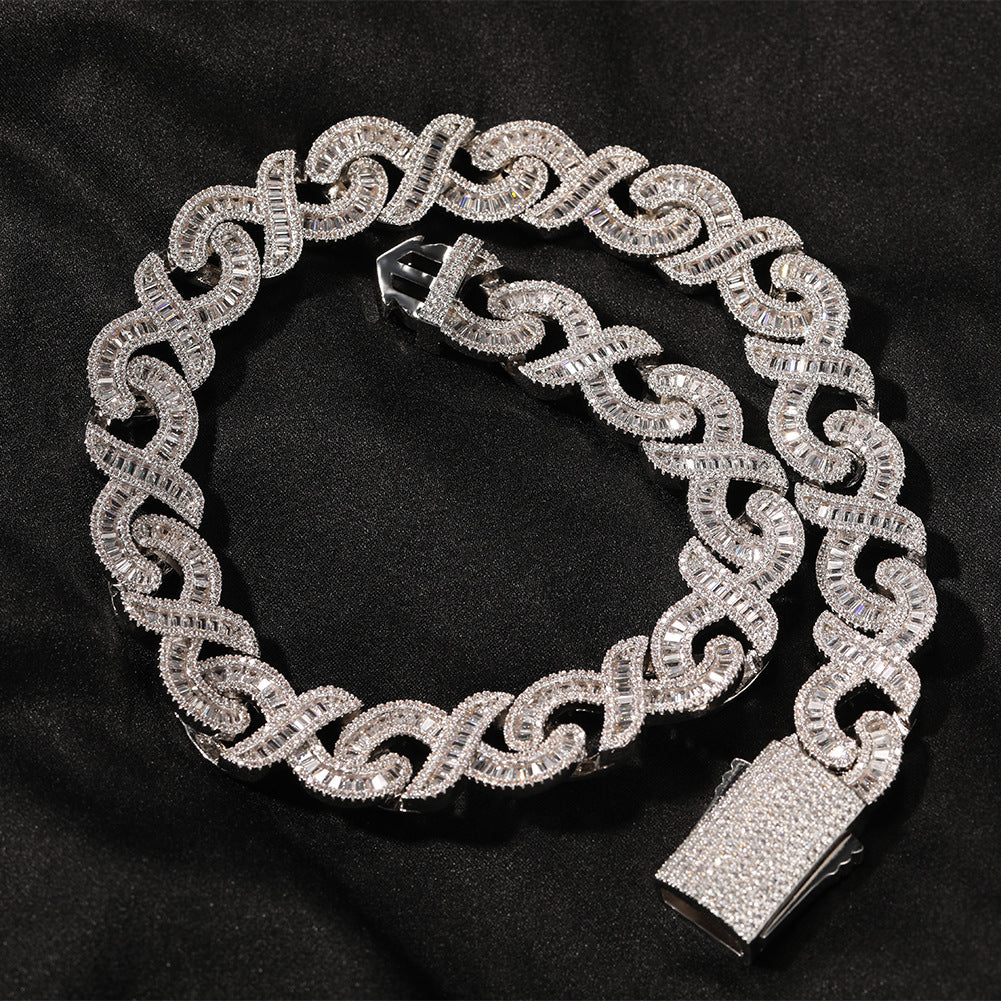 15mm Diamond Geometric Infinity Cuban Chain - MERGE.DAY.1.FREESTYLE