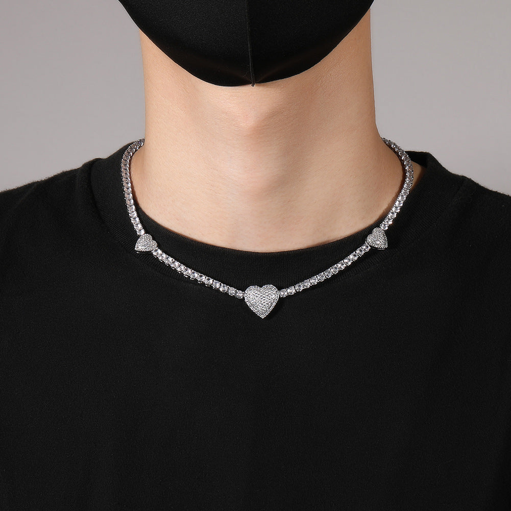 diamond tennis necklace butterfly chain - MERGE.DAY.1.FREESTYLE
