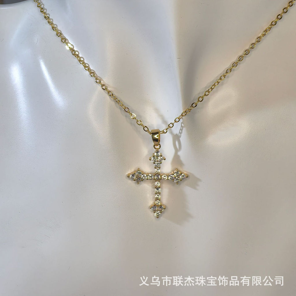 Diamond Cross Hip-Hop Necklace - MERGE.DAY.1.FREESTYLE