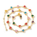 Hip-hop colorful heart-shaped adjustable bracelet and necklace - MERGE.DAY.1.FREESTYLE