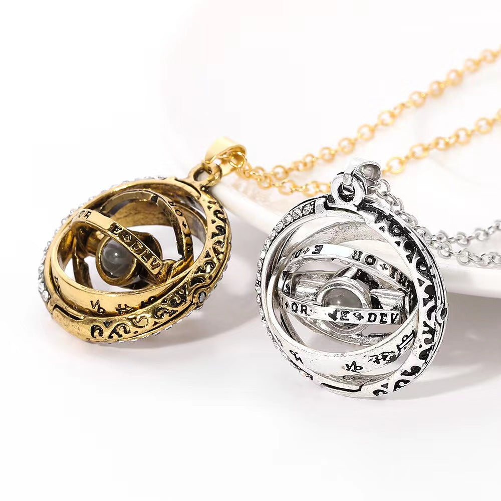 Astronomical ball projection necklace rotatable pendant - MERGE.DAY.1.FREESTYLE