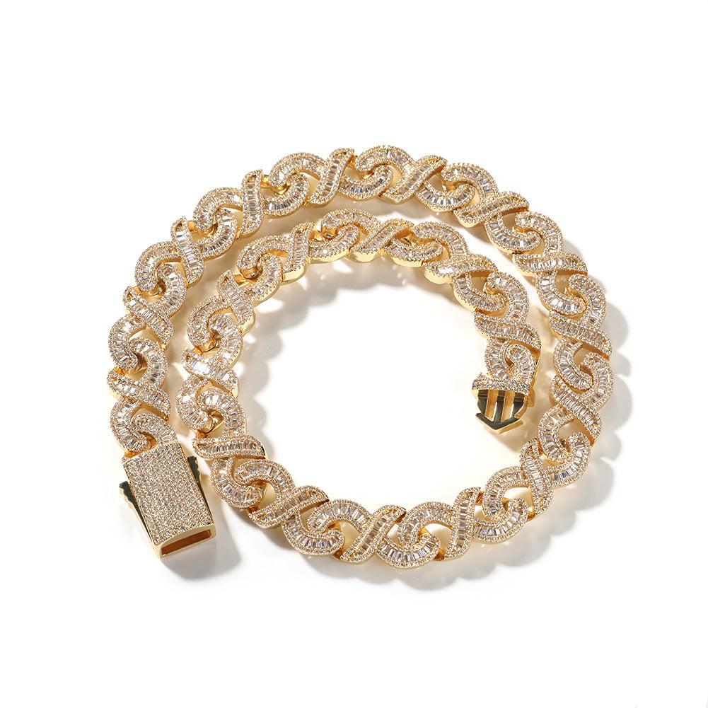 15mm Diamond Geometric Infinity Cuban Chain - MERGE.DAY.1.FREESTYLE