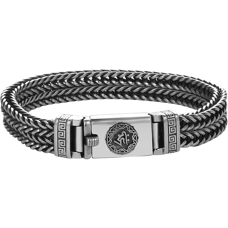 Domineering thick six-syllable mantra bracelet - MERGE.DAY.1.FREESTYLE