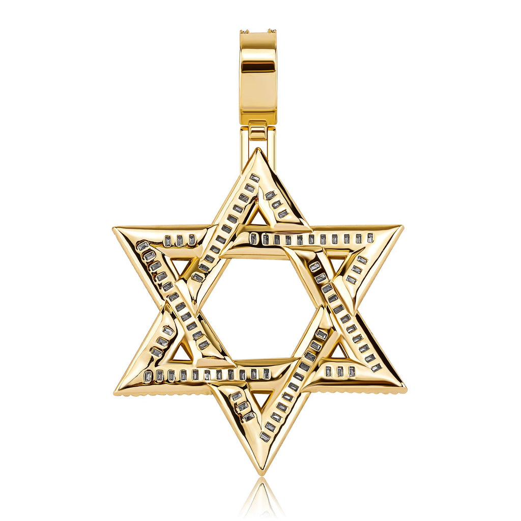 star of david necklace diamond pendant - MERGE.DAY.1.FREESTYLE
