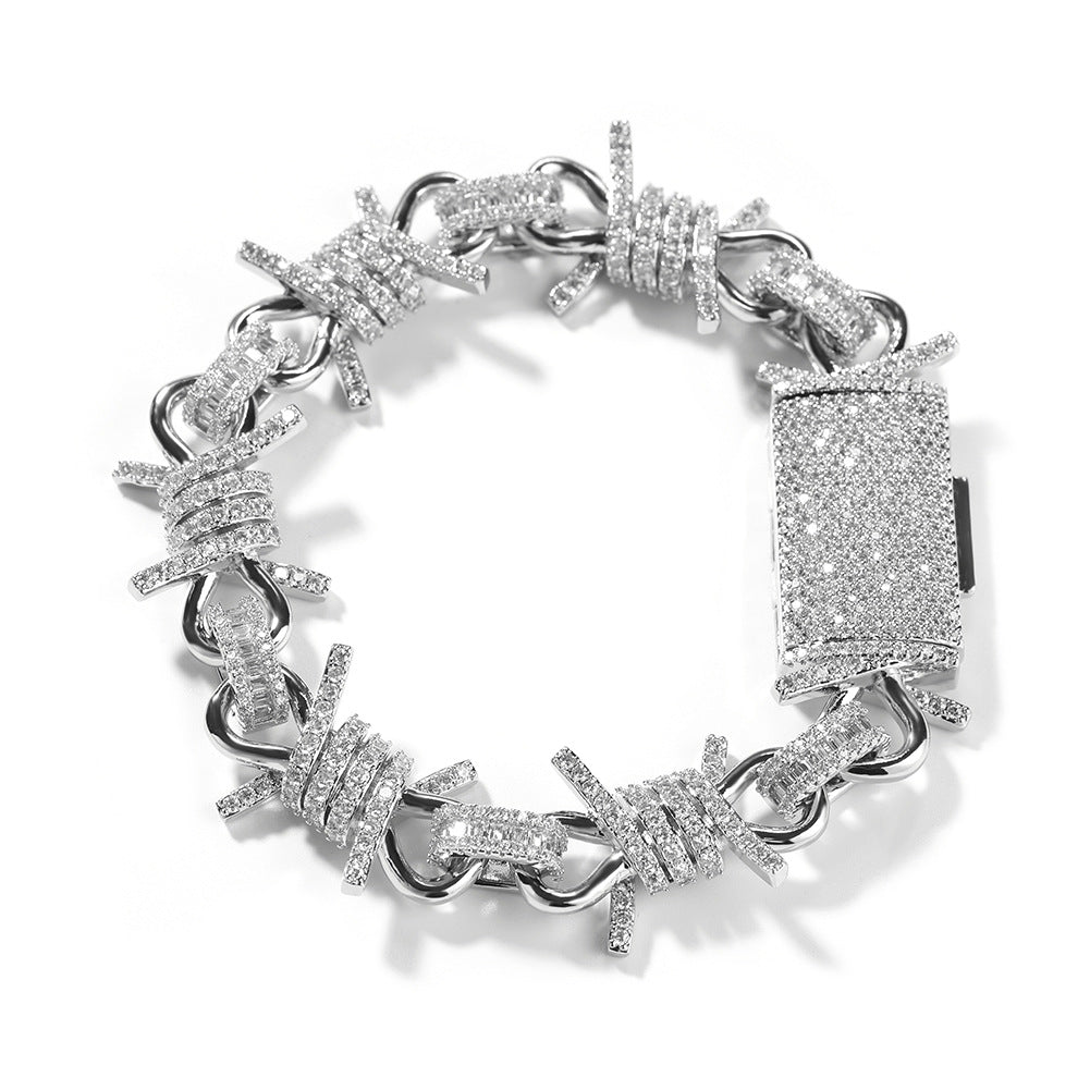 Wire chain diamond thorn necklace bracelet - MERGE.DAY.1.FREESTYLE