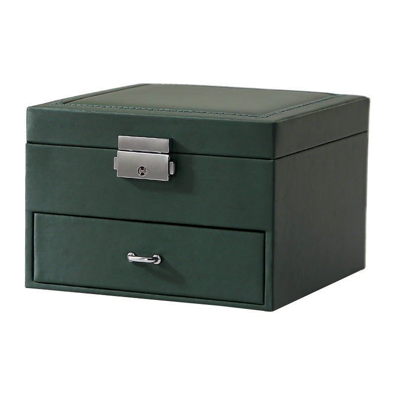 PU leather simple lock drawer table jewelry armoire - MERGE.DAY.1.FREESTYLE