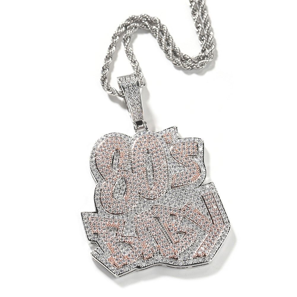 80Sbaby hip-hop diamond necklace - MERGE.DAY.1.FREESTYLE