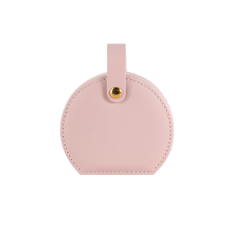 PU leather portable round jewelry box - MERGE.DAY.1.FREESTYLE