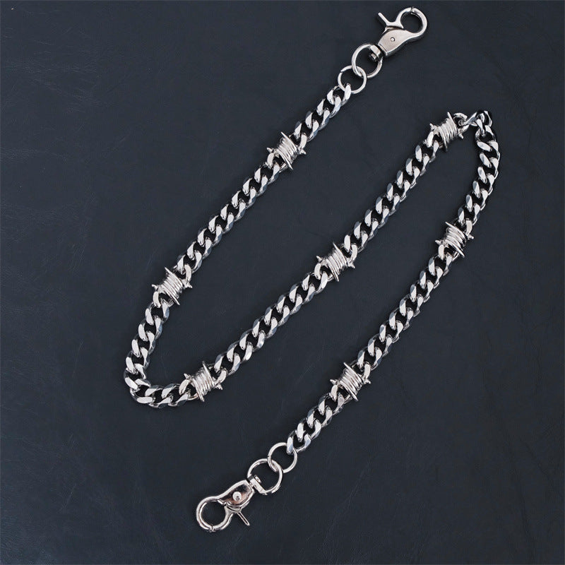 Stainless steel thorn titanium steel Cuban chain trouser chain - MERGE.DAY.1.FREESTYLE