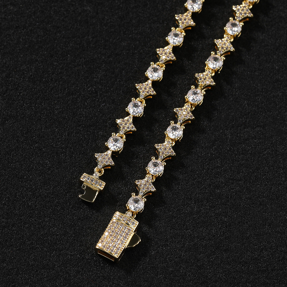 Star zircon tennis chain necklace - MERGE.DAY.1.FREESTYLE