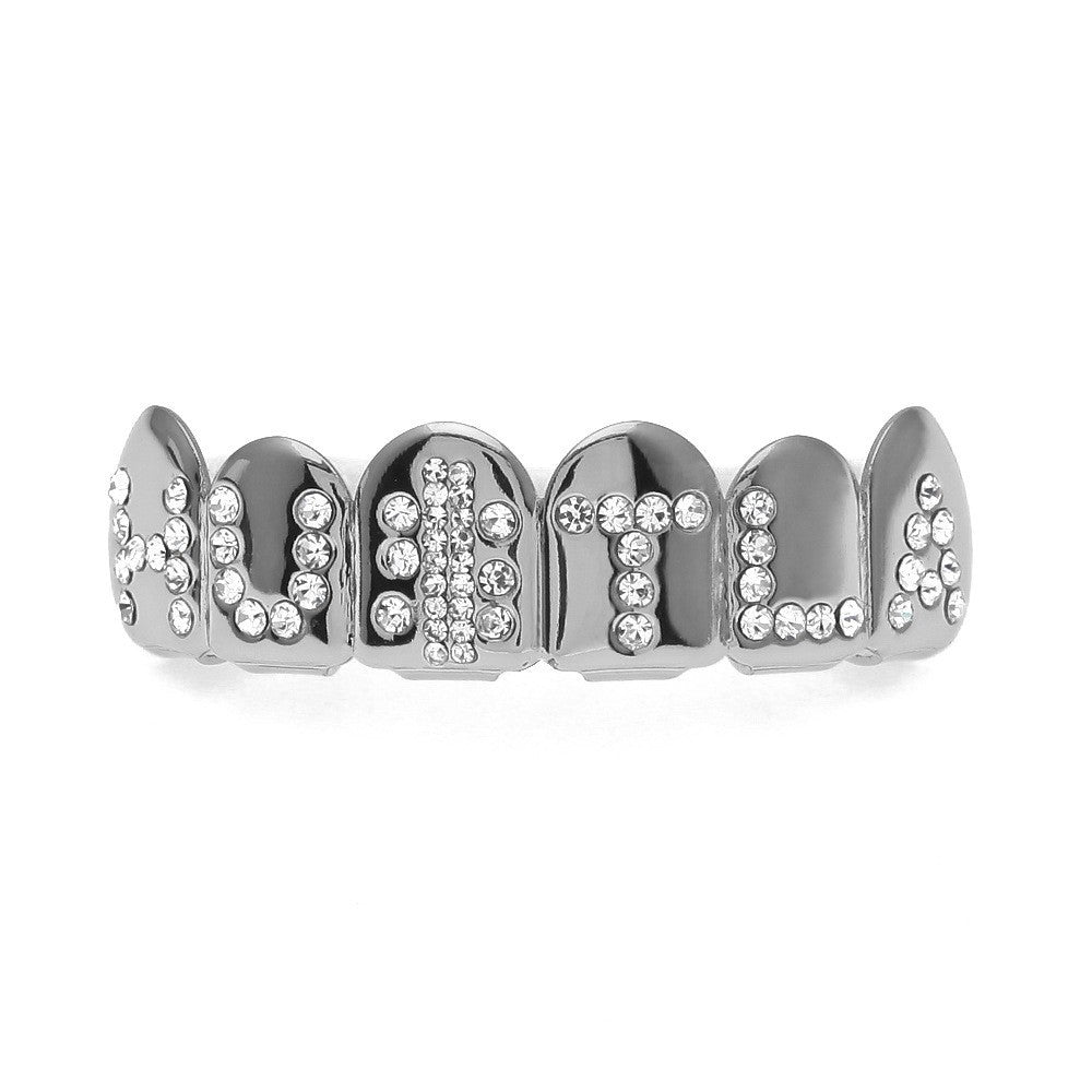 Hip-hop diamond-encrusted and gold-plated teeth grillz - MERGE.DAY.1.FREESTYLE