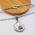 Retro style triangle plated 24k gold coin necklace - MERGE.DAY.1.FREESTYLE