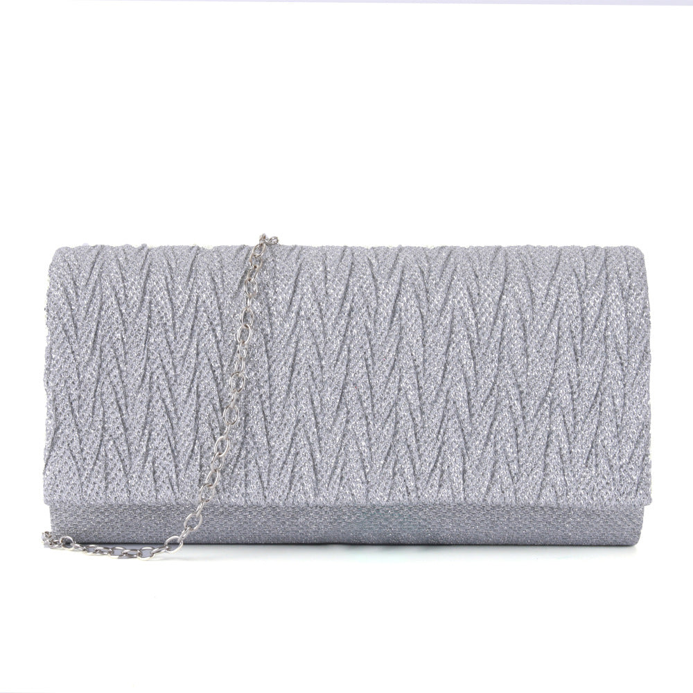 Fantasy shiny pleated clutch bag - MERGE.DAY.1.FREESTYLE