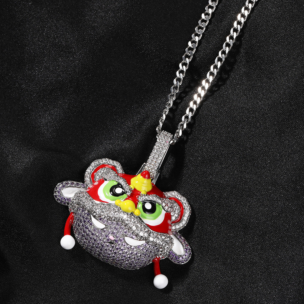 Ancient Lion Pendant Necklace Personalized Diamond Hip-Hop Necklace - MERGE.DAY.1.FREESTYLE