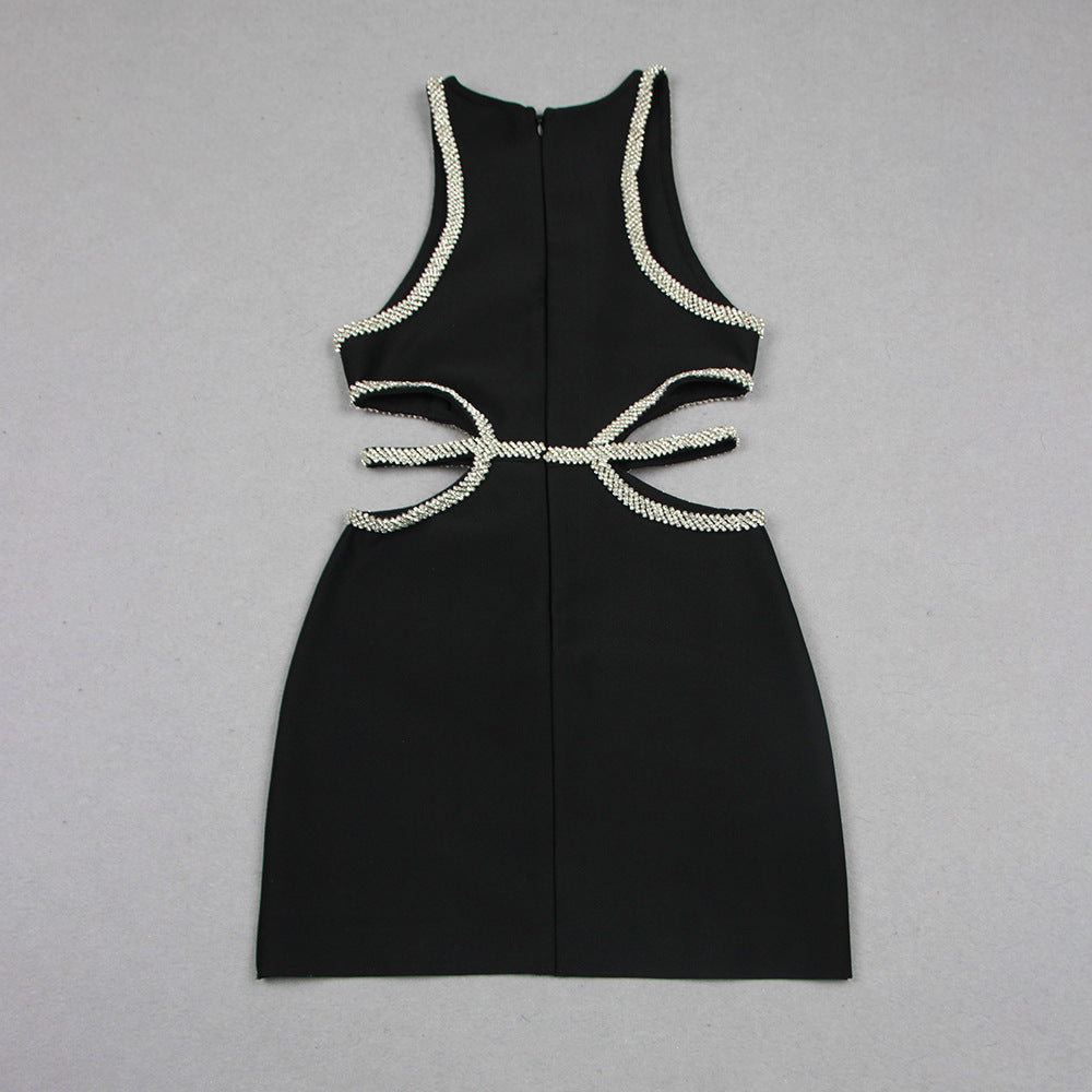2024 spring and summer waistless exquisite rhinestone flower dress - MERGE.DAY.1.FREESTYLE