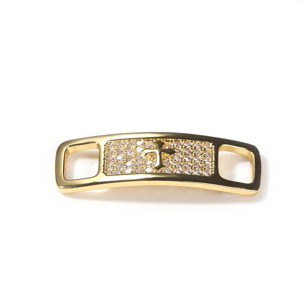 Hip-hop zircon cross smiling face broken heart shoe buckle - MERGE.DAY.1.FREESTYLE