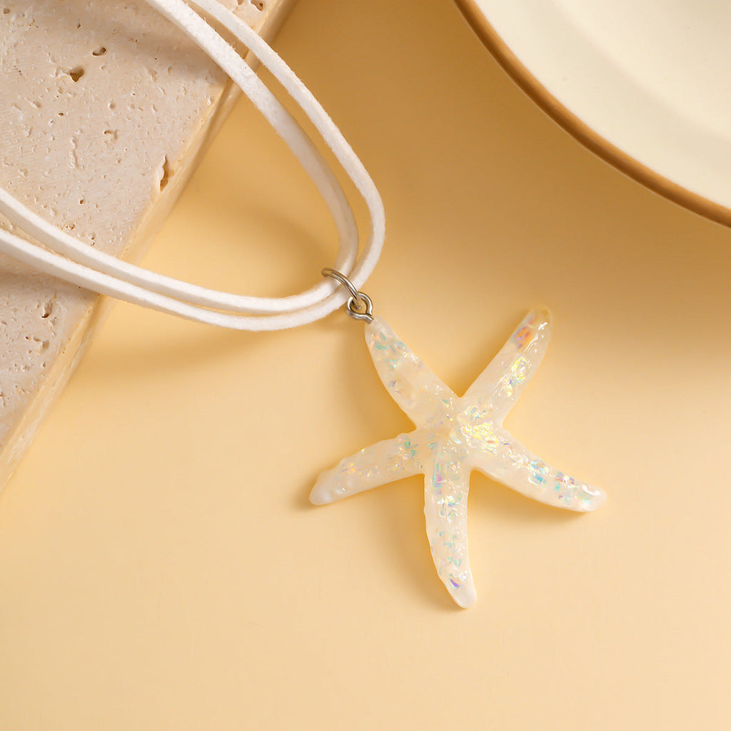 starfish necklace resin wax line necklace - MERGE.DAY.1.FREESTYLE