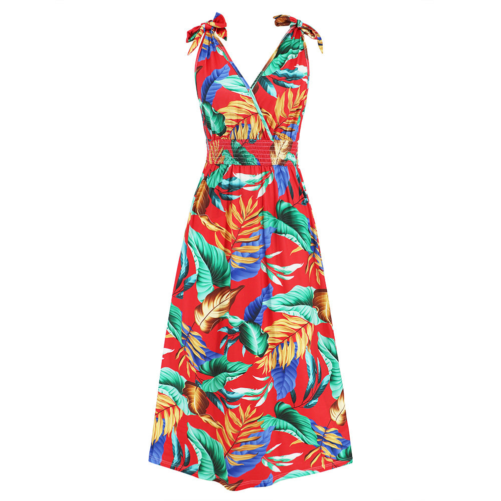 Hawaiian Beach Dress Summer Print Long Skirt Women's Dress - MERGE.DAY.1.FREESTYLE