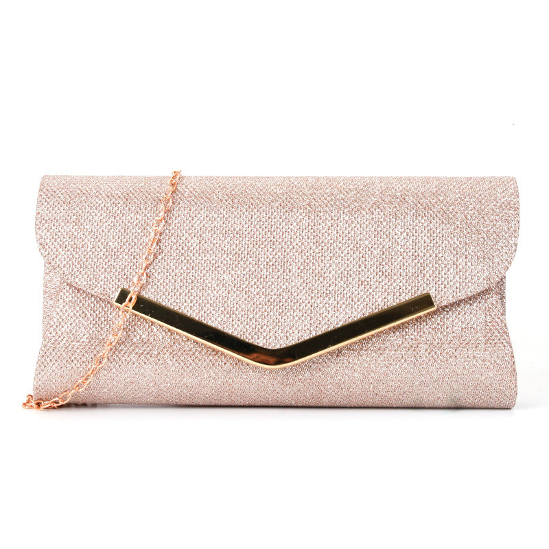 V-shaped metal strip flashing fashion evening bag - MERGE.DAY.1.FREESTYLE