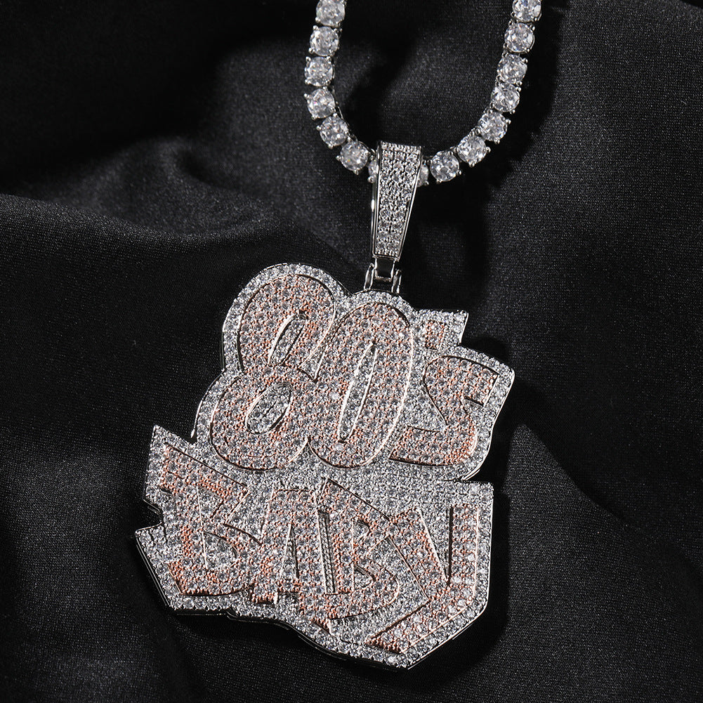 80Sbaby hip-hop diamond necklace - MERGE.DAY.1.FREESTYLE