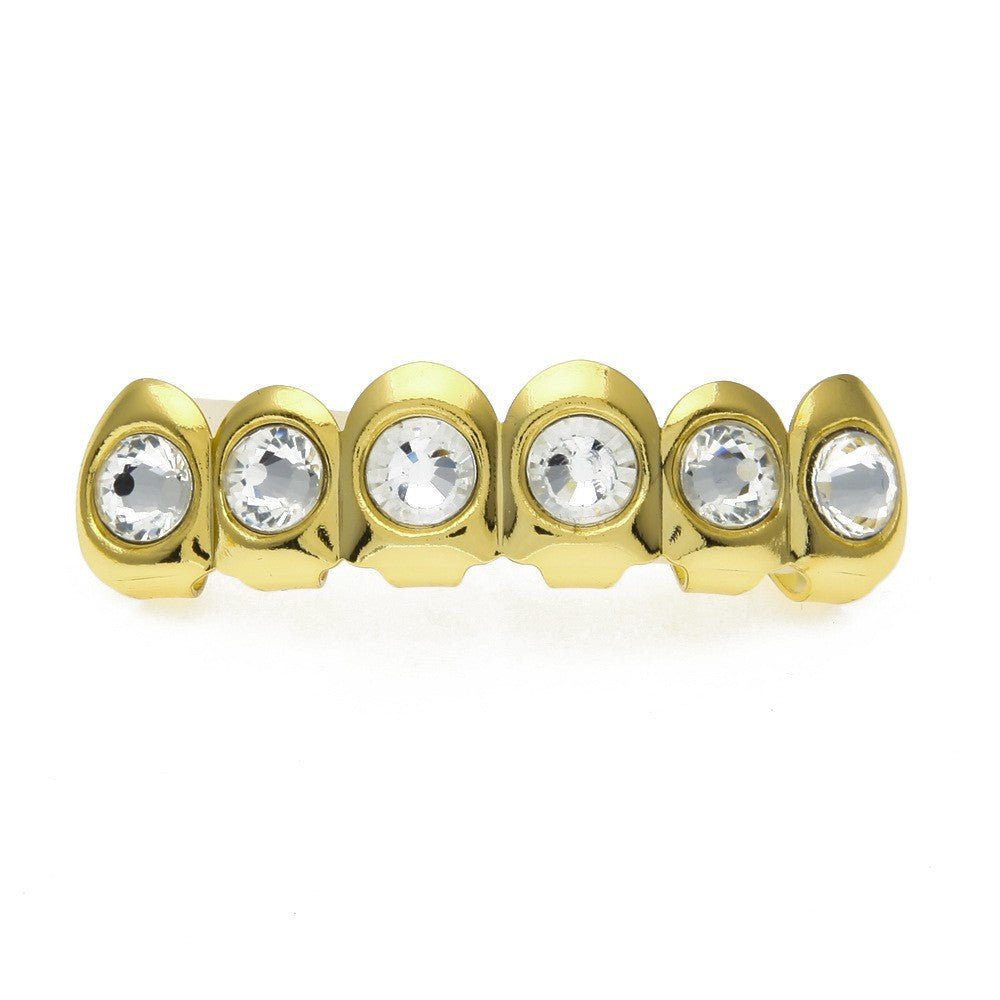 Hip-hop diamond-encrusted and gold-plated teeth grillz - MERGE.DAY.1.FREESTYLE