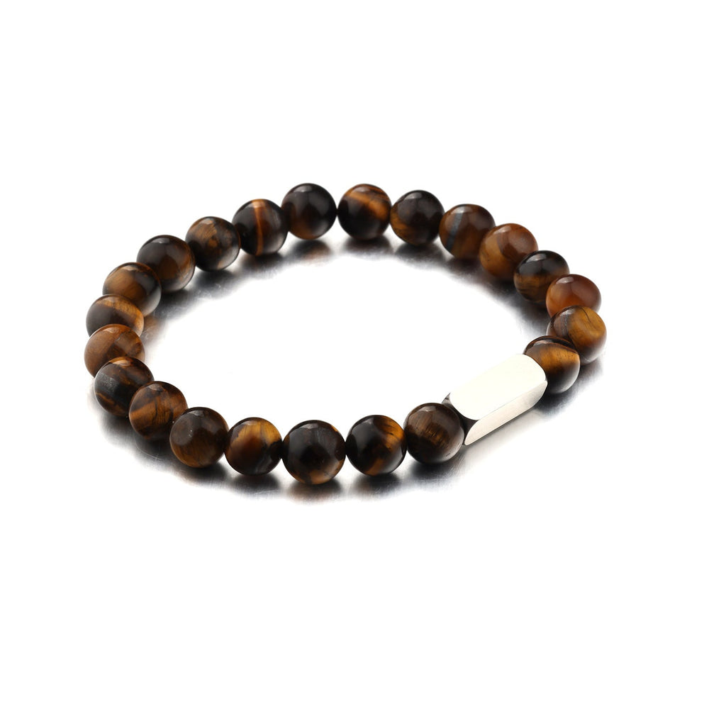 Stainless steel engraved beaded bracelet - MERGE.DAY.1.FREESTYLE