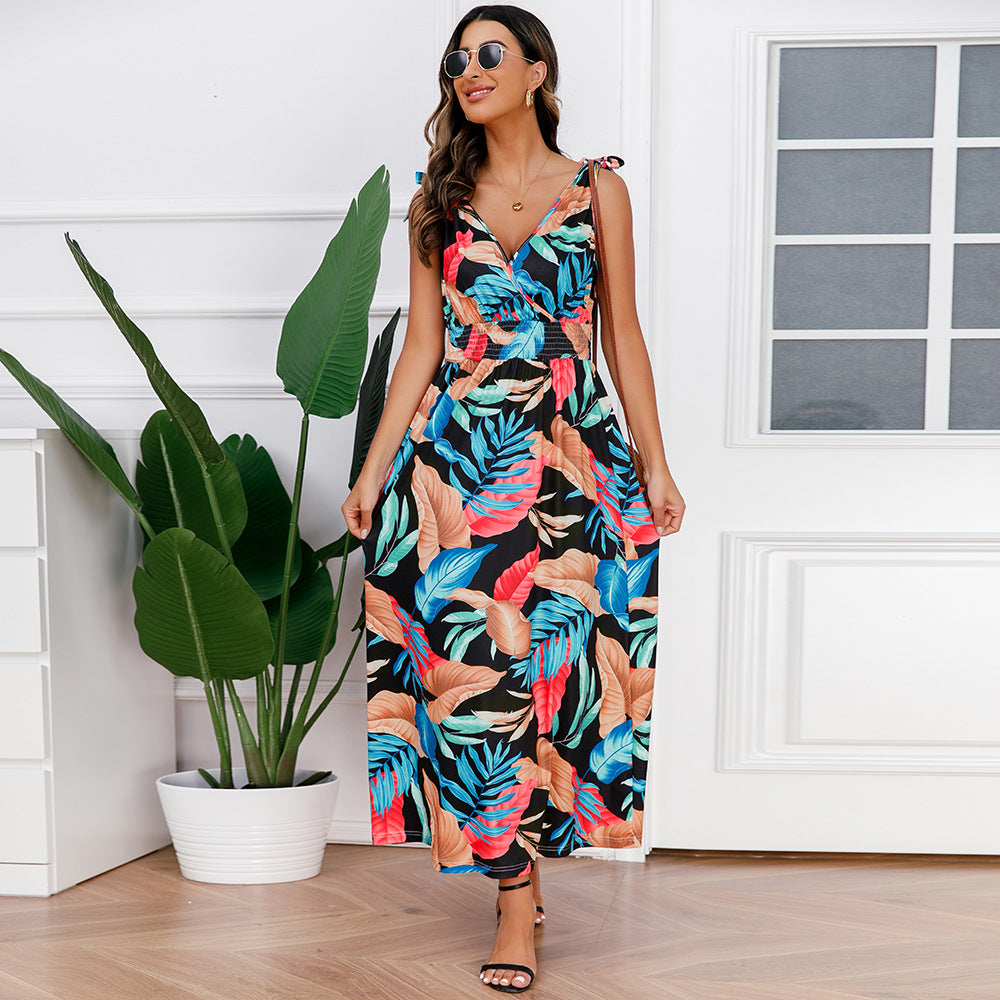 Hawaiian Beach Dress Summer Print Long Skirt Women's Dress - MERGE.DAY.1.FREESTYLE