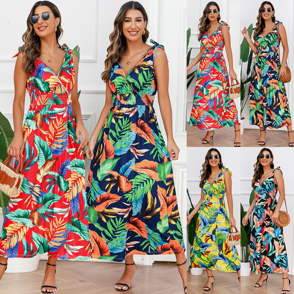 Hawaiian Beach Dress Summer Print Long Skirt Women's Dress - MERGE.DAY.1.FREESTYLE