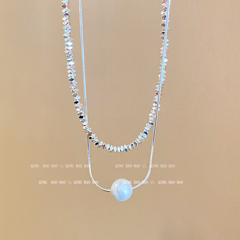 Titanium steel pearl clavicle necklace - MERGE.DAY.1.FREESTYLE