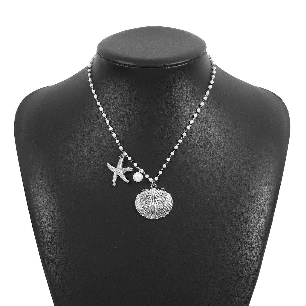 starfish necklace shell pearl light luxury necklace - MERGE.DAY.1.FREESTYLE