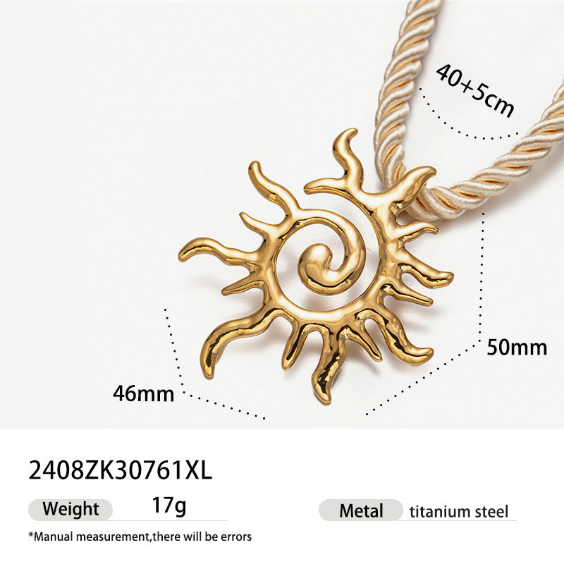 starfish necklace conch sun thick rope necklace - MERGE.DAY.1.FREESTYLE