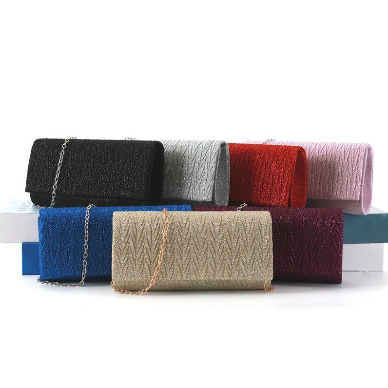 Fantasy shiny pleated clutch bag - MERGE.DAY.1.FREESTYLE