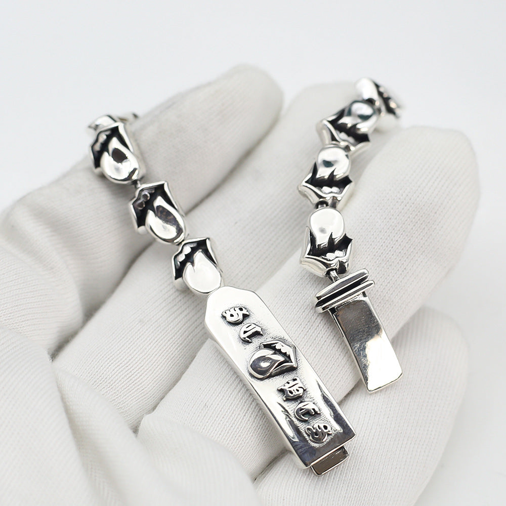 Rolling Stone Tongue Patchwork Bracelet - MERGE.DAY.1.FREESTYLE