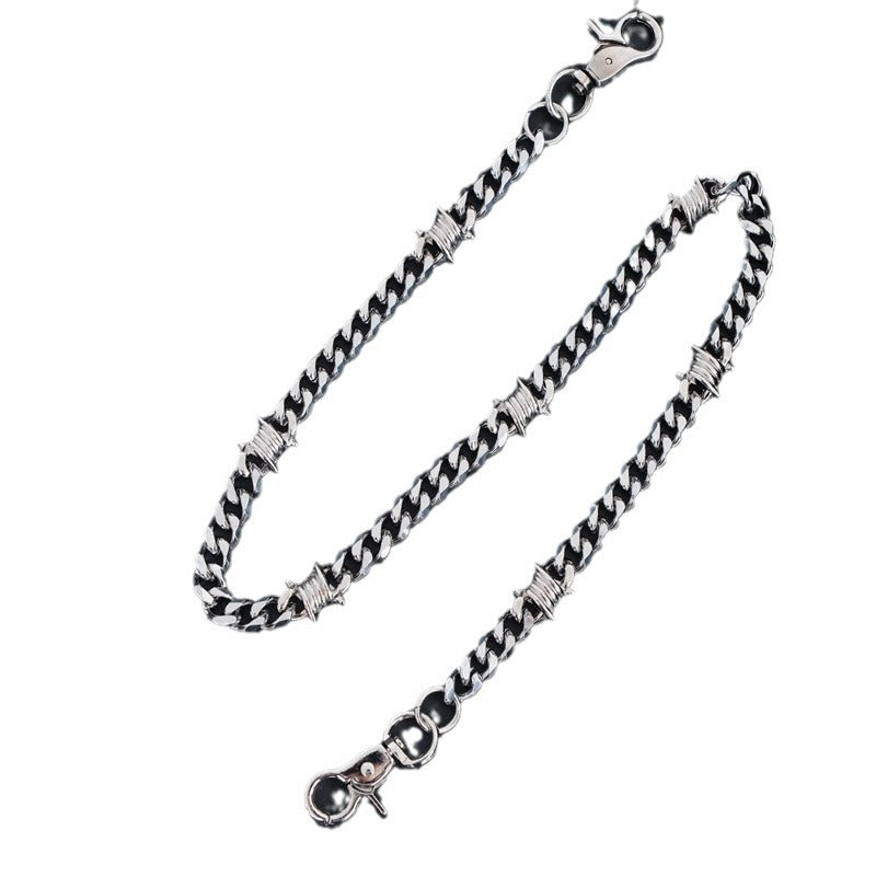 Stainless steel thorn titanium steel Cuban chain trouser chain - MERGE.DAY.1.FREESTYLE