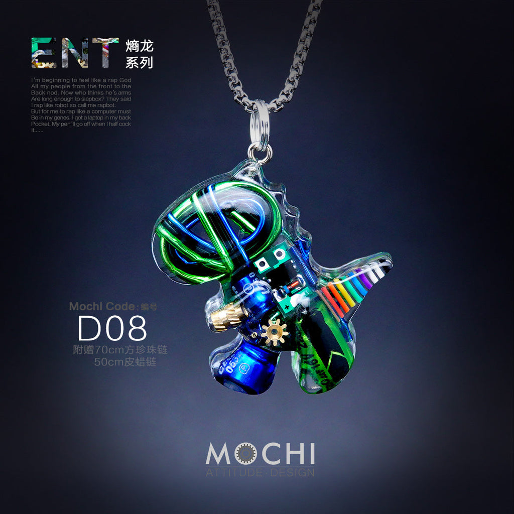 Original Cyberpunk Little Dinosaur Delicate High Design Couple Necklace - MERGE.DAY.1.FREESTYLE