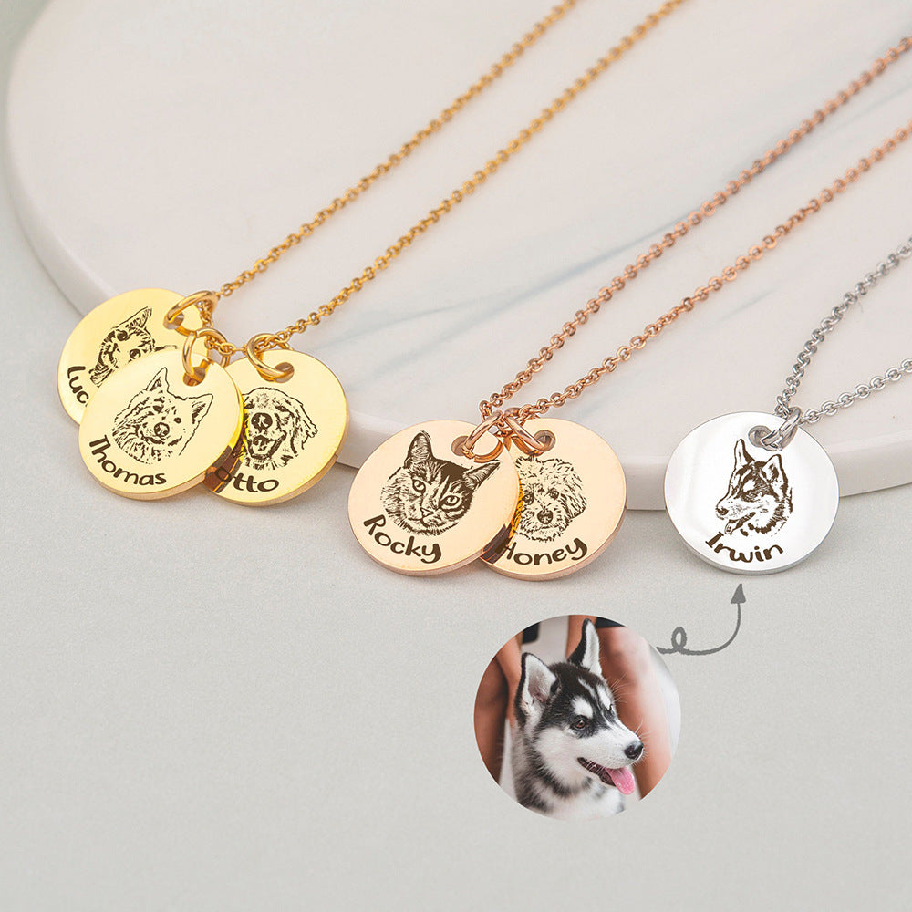 dog name necklace diy engraving engraving necklace - MERGE.DAY.1.FREESTYLE