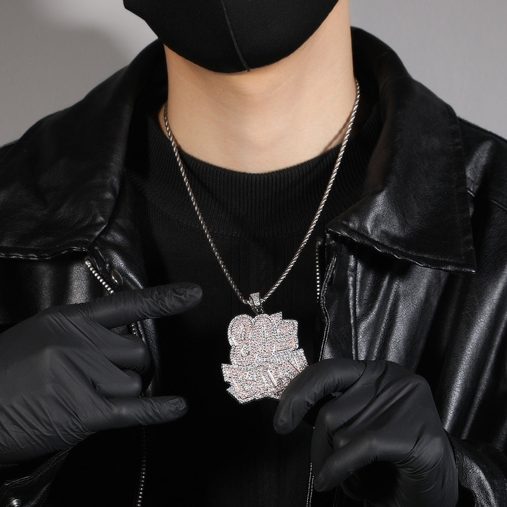80Sbaby hip-hop diamond necklace - MERGE.DAY.1.FREESTYLE