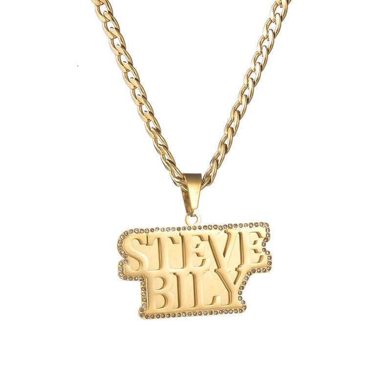 Custom Welded Double Layer Diamond Name Necklace - MERGE.DAY.1.FREESTYLE