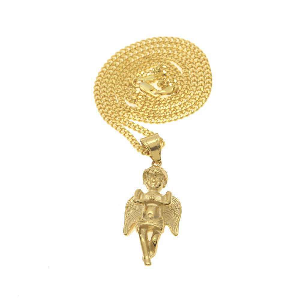 Hip Hop Winged Angel Pendant Necklace - MERGE.DAY.1.FREESTYLE
