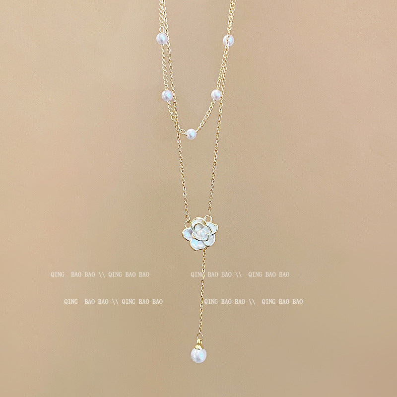 Titanium steel pearl clavicle necklace - MERGE.DAY.1.FREESTYLE