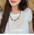 rosary necklace Tahitian pearl necklace - MERGE.DAY.1.FREESTYLE