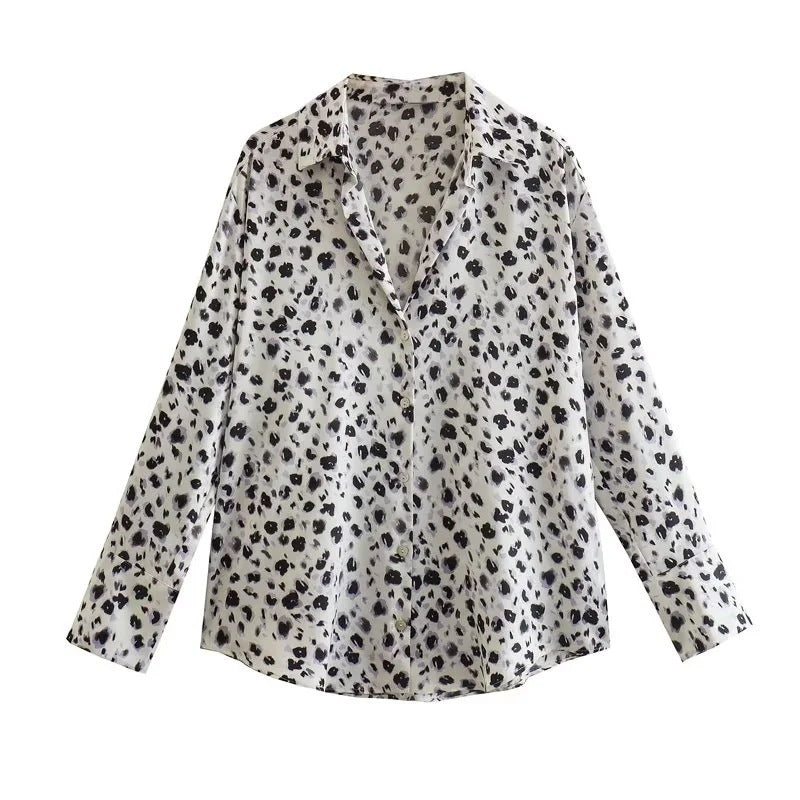 Striped satin long-sleeved shirt - MERGE.DAY.1.FREESTYLE
