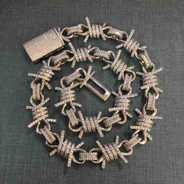 Wire chain diamond thorn necklace bracelet - MERGE.DAY.1.FREESTYLE