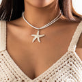 starfish necklace resin wax line necklace - MERGE.DAY.1.FREESTYLE