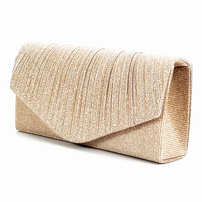 pleated striped veil flashing material handbag - MERGE.DAY.1.FREESTYLE