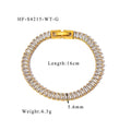 Stainless steel color zircon tennis chain - MERGE.DAY.1.FREESTYLE