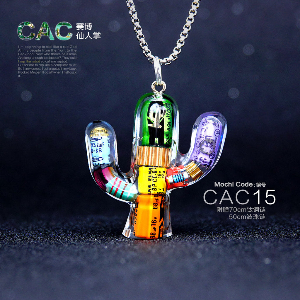 Original Cactus Necklace Delicate Cyberpunk Clavicle Chain - MERGE.DAY.1.FREESTYLE