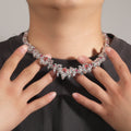 Hip-hop exaggerated spiky parasitic red-eyed thorn diamond-encrusted necklace - MERGE.DAY.1.FREESTYLE